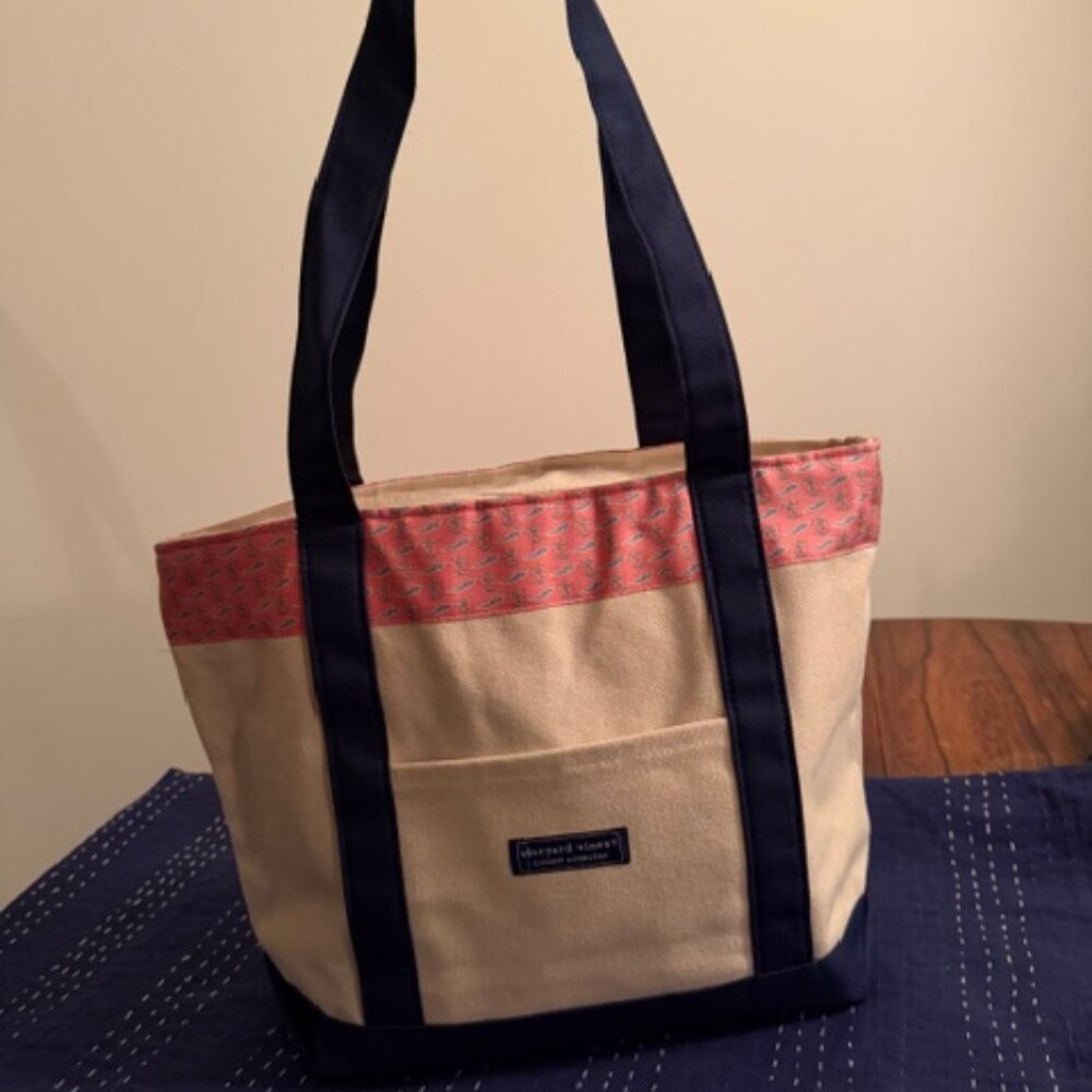 vintage vineyard vines one of a kind tote